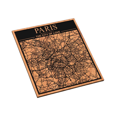 Paris, France City Map SVG file for laser cutting and CNC routing, LightBurn and Vectric ready