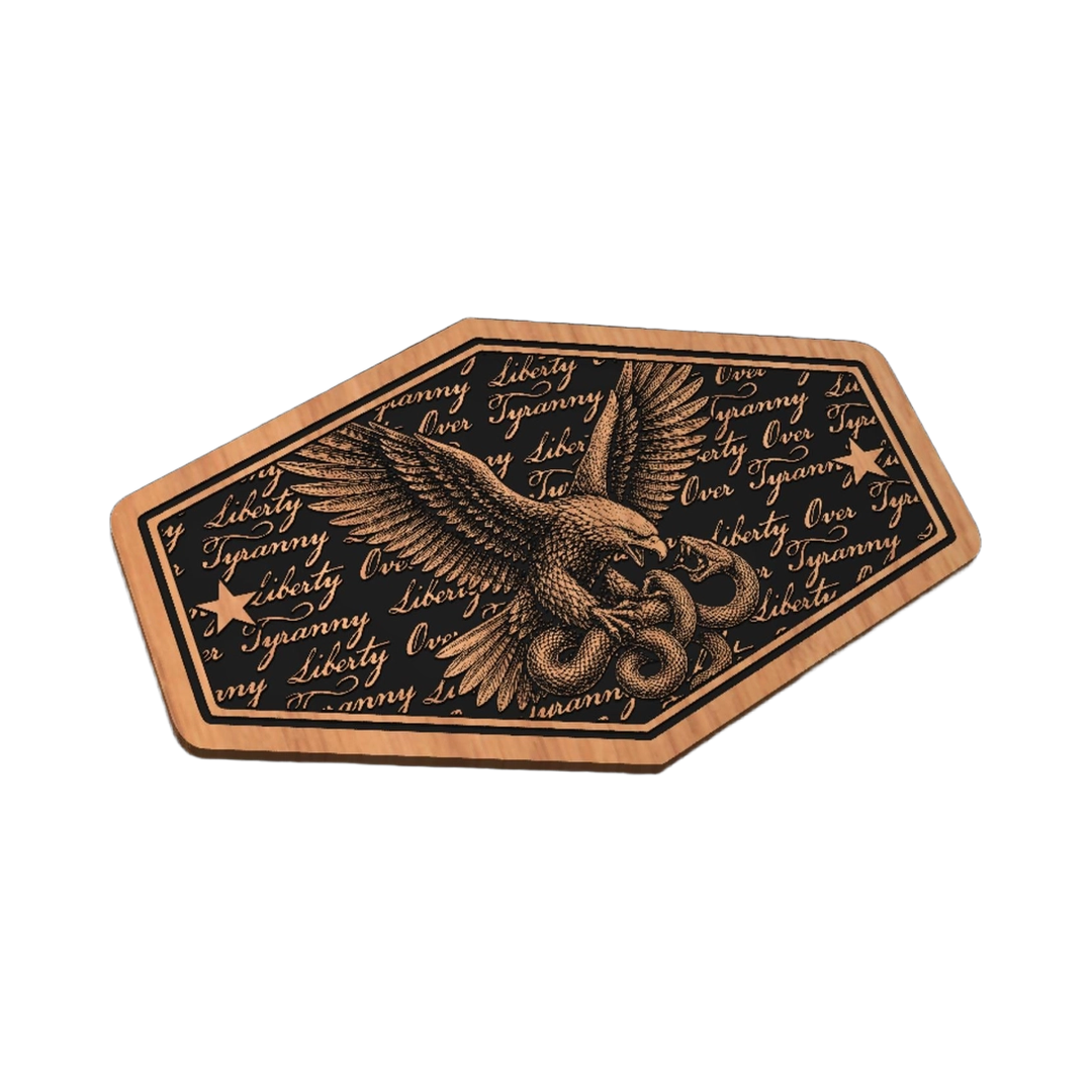 Patriotic Liberty Snake Eagle SVG file for digital crafting, LightBurn and Vectric ready