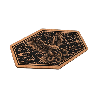 Patriotic Liberty Snake Eagle SVG file for digital crafting, LightBurn and Vectric ready