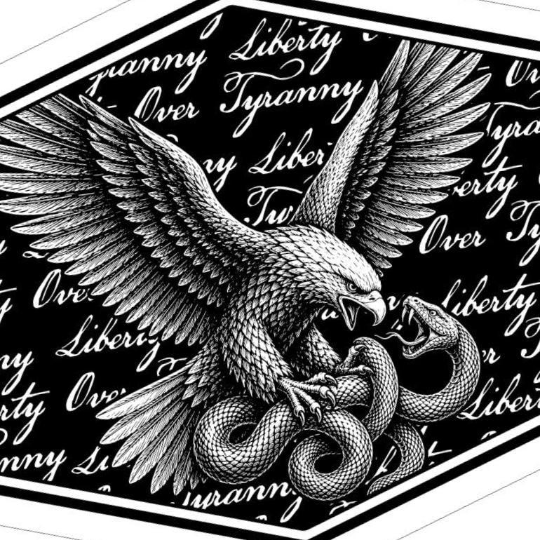 Patriotic Liberty Snake Eagle SVG file included with instant download