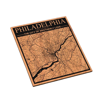 Philadelphia, Pennsylvania City Map SVG file for laser cutting and CNC routing, LightBurn and Vectric ready