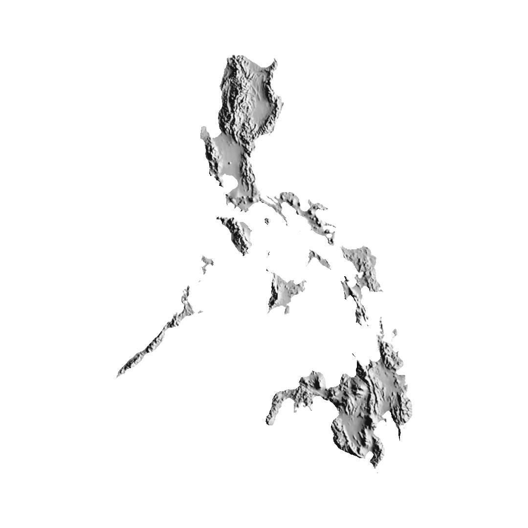Philippines Terrain Map STL file for 3D printing and CNC routing, LightBurn and Vectric ready