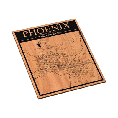 Phoenix, Arizona City Map SVG file for laser cutting and CNC routing, LightBurn and Vectric ready