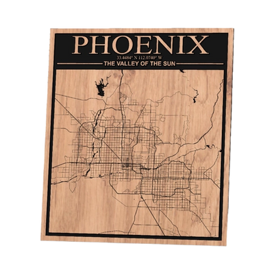 Phoenix, Arizona City Map design preview, us states