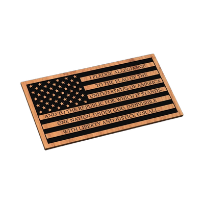 U.S. Pledge of Allegiance Flag SVG file for laser cutting and CNC routing, LightBurn and Vectric ready