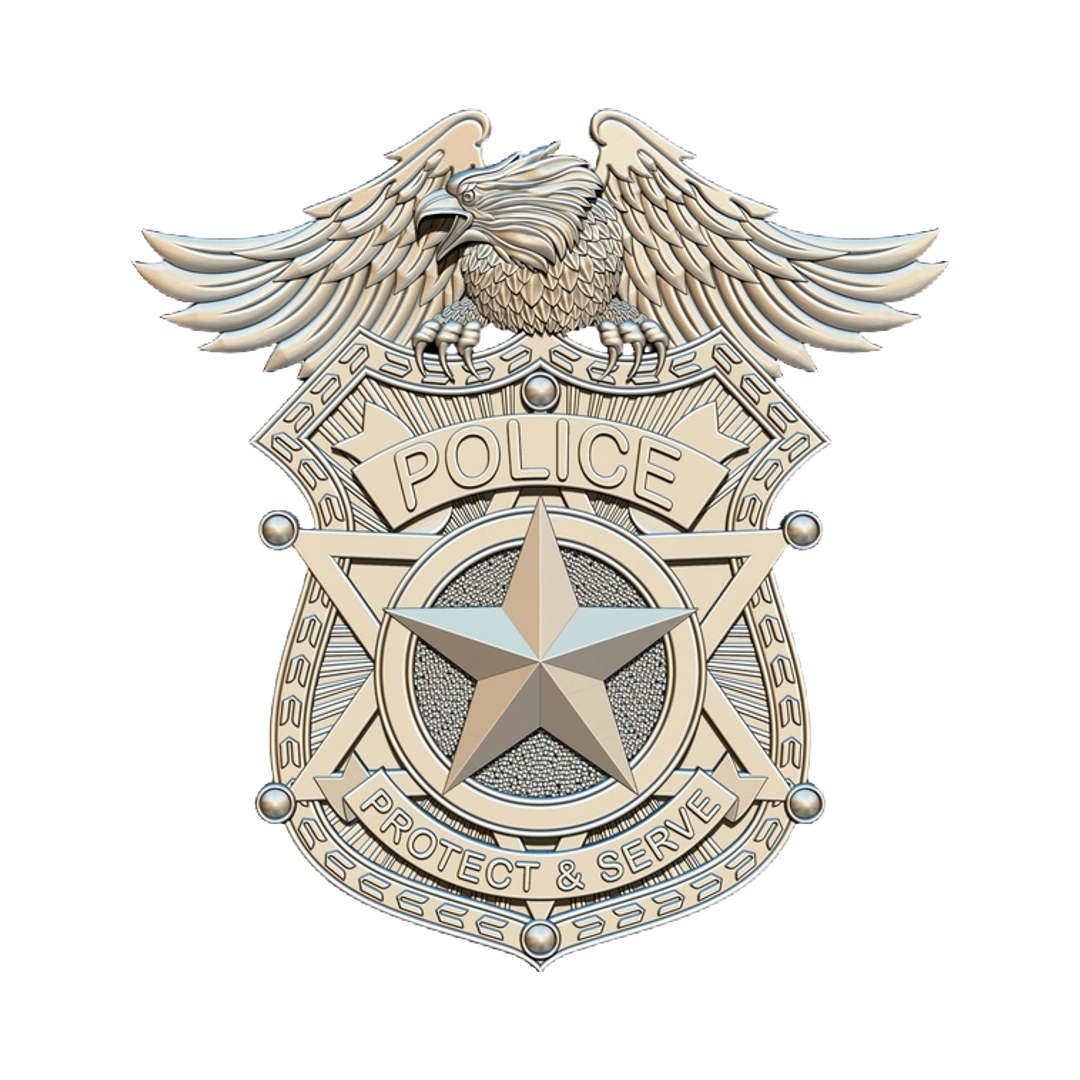 Police Protect and Serve Eagle STL file for digital crafting, LightBurn and Vectric ready