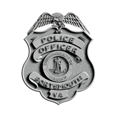 Portsmouth, Virginia Police Badge STL file for digital crafting, LightBurn and Vectric ready