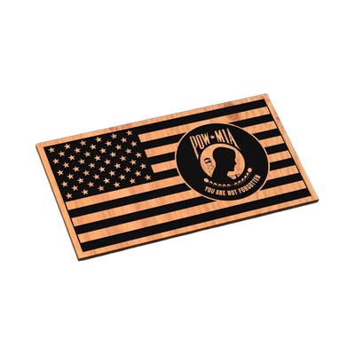 POW/MIA U.S. Flag SVG file for laser cutting and CNC routing, LightBurn and Vectric ready