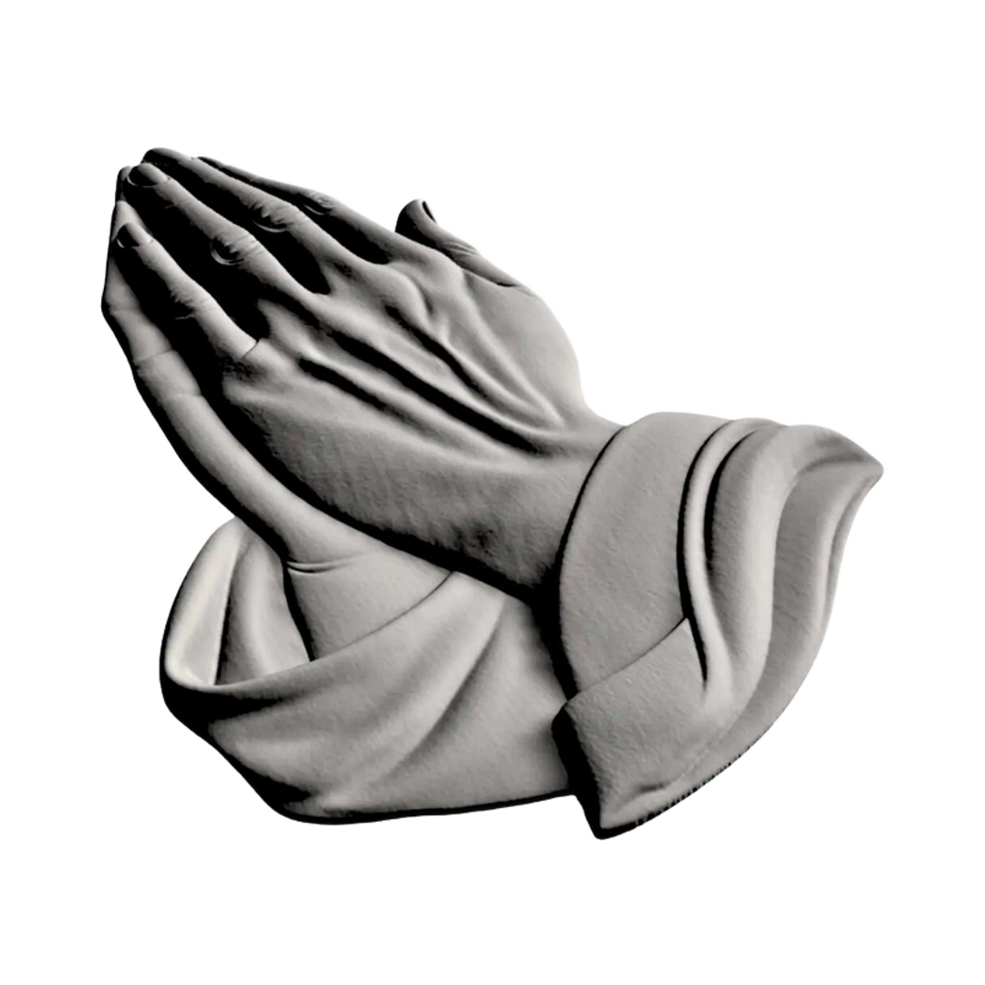 Praying Hands detail view, ready for 3D printing and CNC routing