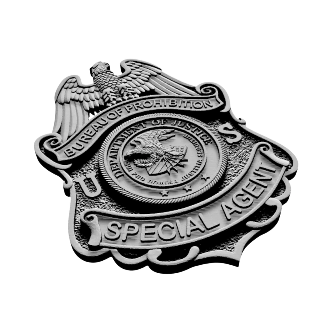 Prohibition Agent Badge design preview, federal agencies