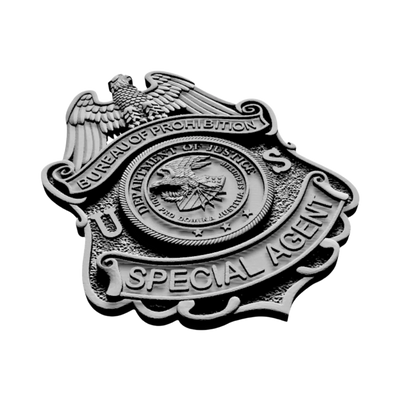 Prohibition Agent Badge design preview, federal agencies