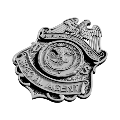 Prohibition Agent Badge detail view, ready for 3D printing and CNC routing