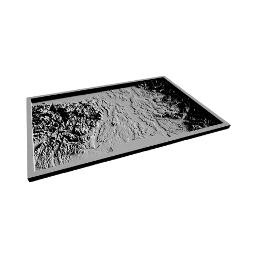 Puget Sound & Olympia National Park Terrain Map design preview, national parks