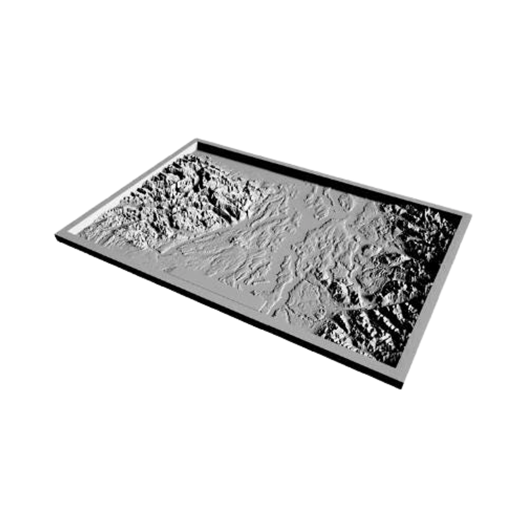 Puget Sound & Olympia National Park Terrain Map STL file included with instant download