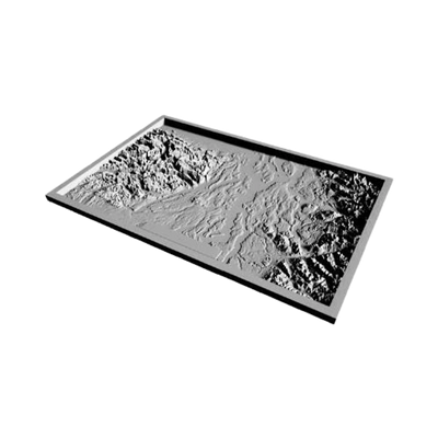 Puget Sound & Olympia National Park Terrain Map STL file included with instant download