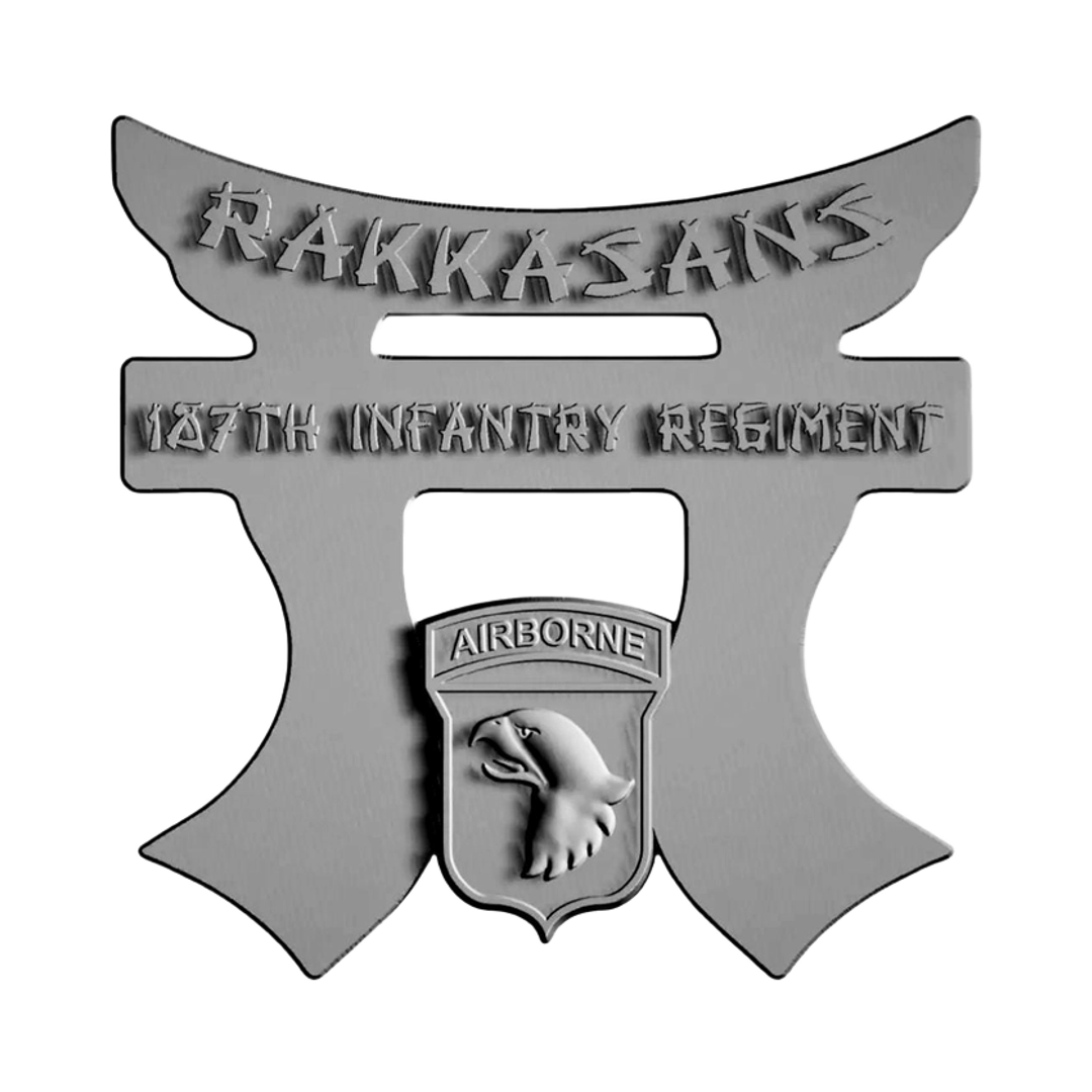 101st Airborne - Rakkasans STL file for 3D printing and CNC routing, LightBurn and Vectric ready