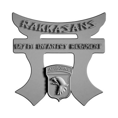 101st Airborne - Rakkasans STL file for 3D printing and CNC routing, LightBurn and Vectric ready