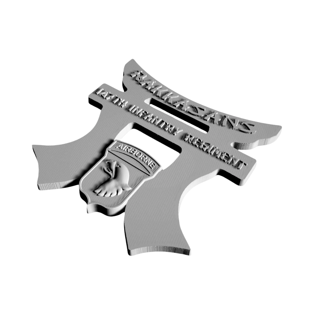 101st Airborne - Rakkasans detail view, ready for 3D printing and CNC routing