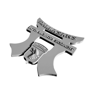101st Airborne - Rakkasans detail view, ready for 3D printing and CNC routing