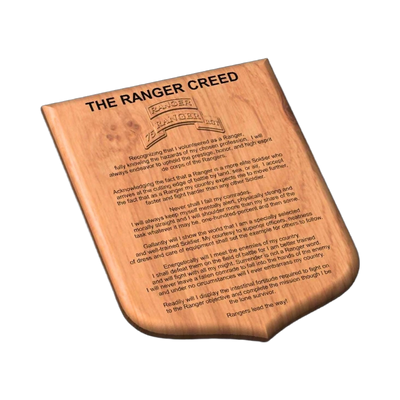 Ranger Creed Plaque BUNDLE file for laser cutting and CNC routing and 3D printing