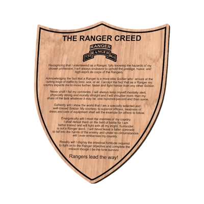 U.S Army Ranger Creed Shield design preview, army