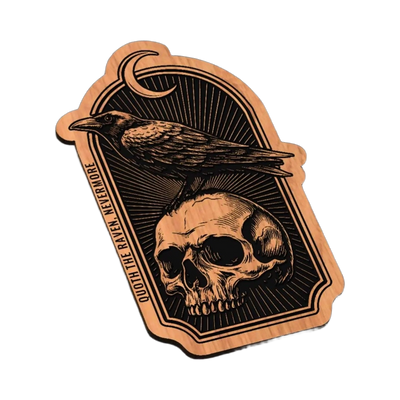 Raven Skull SVG file for laser cutting and CNC routing, Glowforge and LightBurn ready