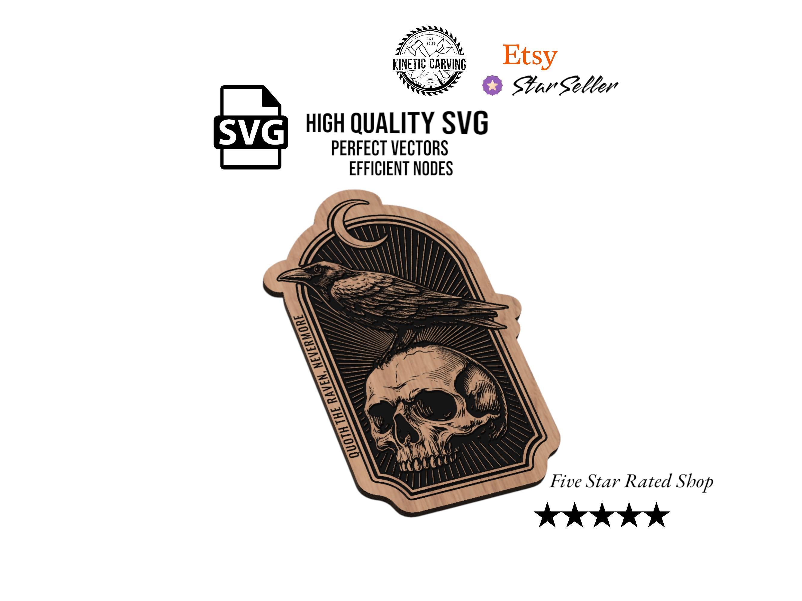 Raven Skull design preview, animals & wildlife