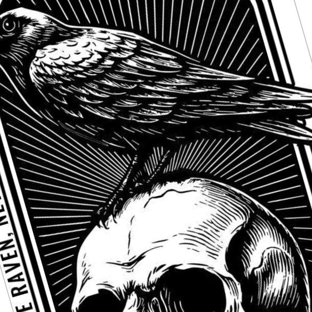 Raven Skull compatible with Glowforge and LightBurn