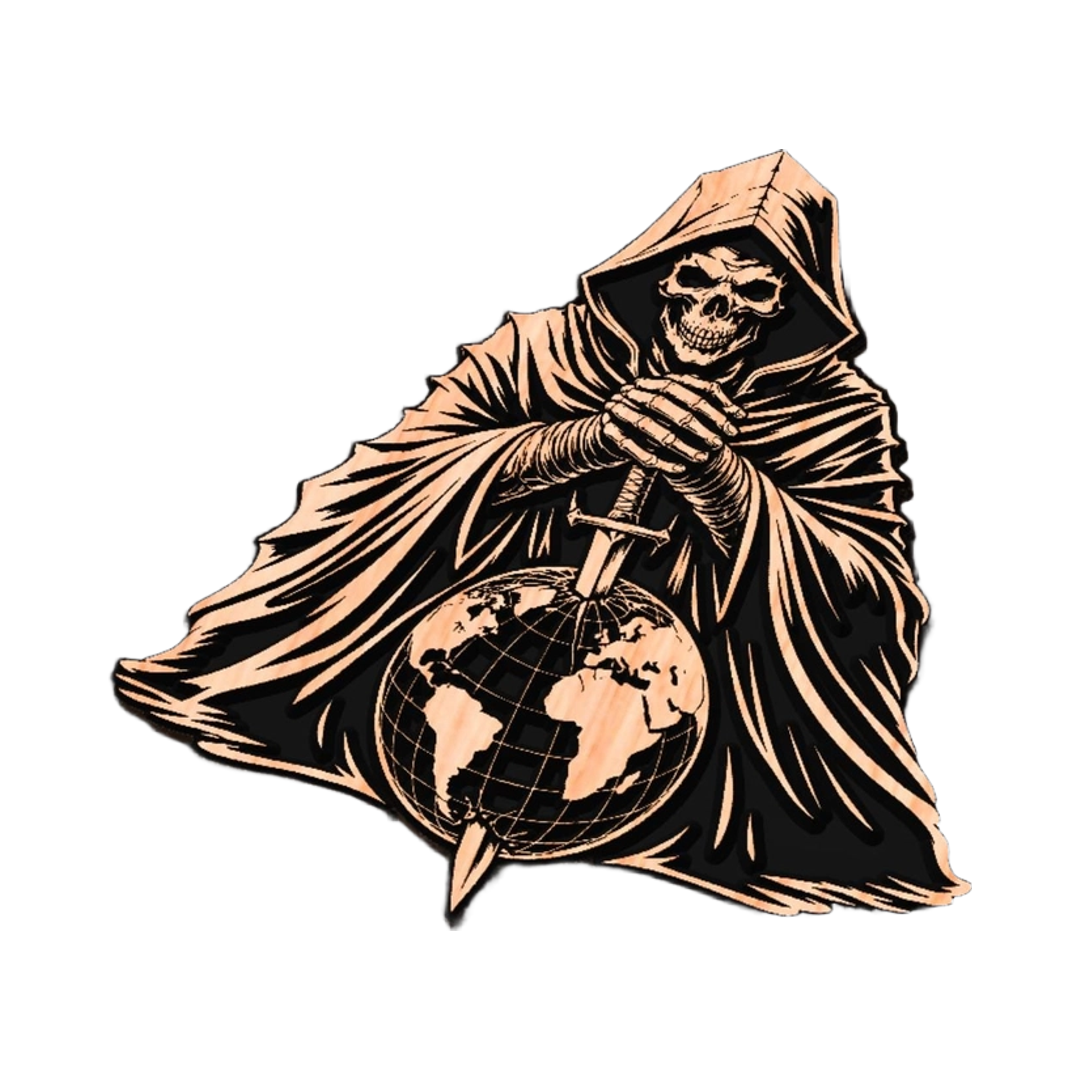Reaper Dagger Globe design preview, skulls & skeletons