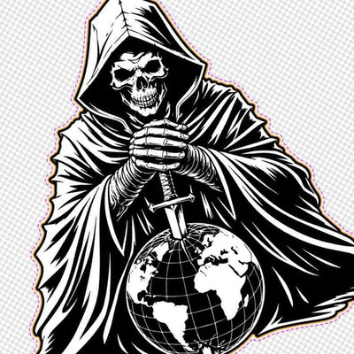 Reaper Dagger Globe SVG file included with instant download