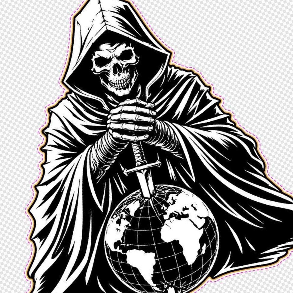 Reaper Dagger Globe SVG file included with instant download