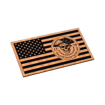 Revolutionary War Skull Flag SVG file for laser cutting and CNC routing, LightBurn and Vectric ready