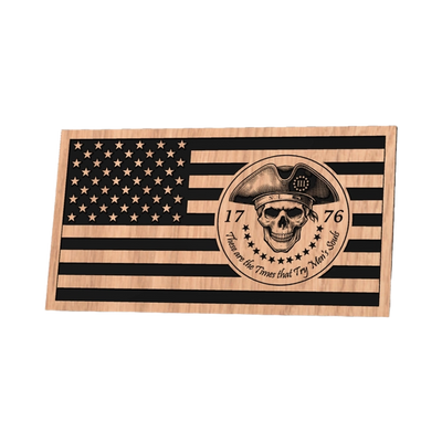 Revolutionary War Skull Flag design preview, historical americana