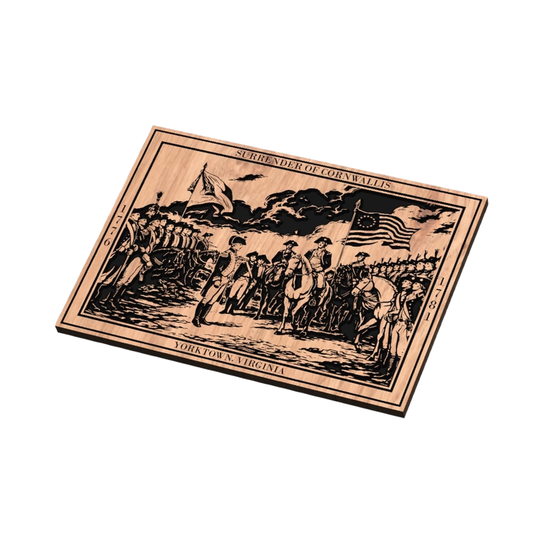 Revolutionary War (Yorktown Surrdender) for CNC, Laser, Woodworking ( design preview, historical americana