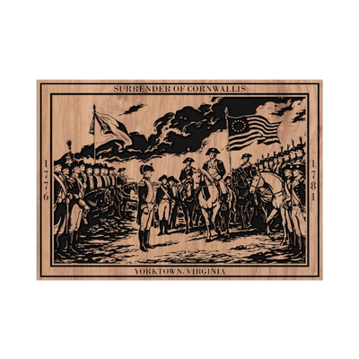 Revolutionary War (Yorktown Surrdender) for CNC, Laser, Woodworking ( detail view, ready for laser cutting and CNC routing