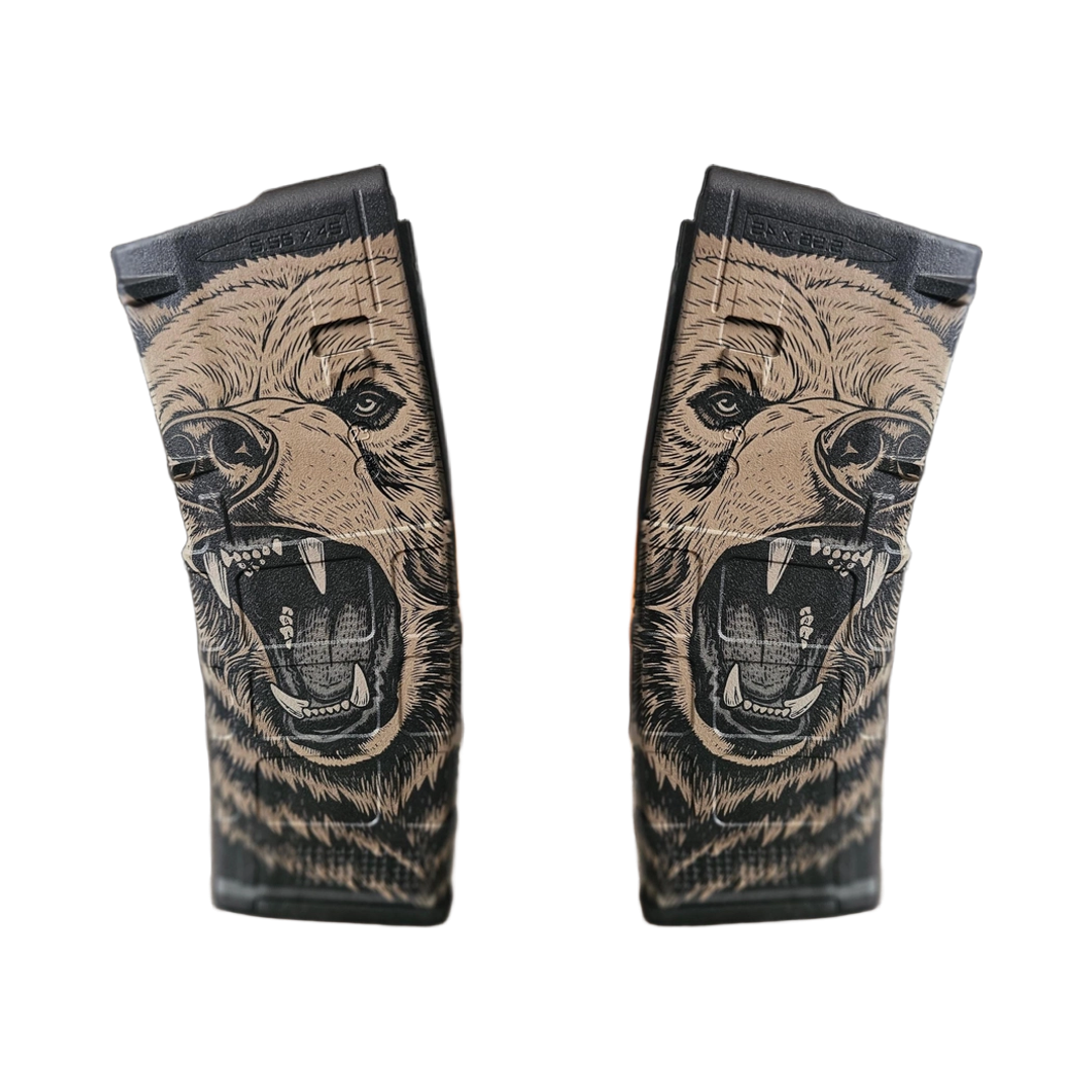 Roaring Bear MAG Laser Engraving Design design preview, pmag designs