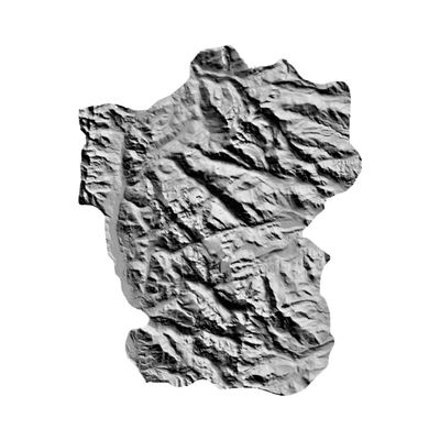 Rocky Mountain National Park Terrain Map STL file for 3D printing and CNC routing, LightBurn and Vectric ready