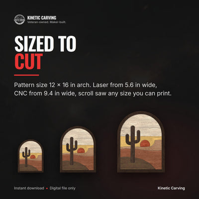 Saguaro Cactus mockup, intarsia patterns
