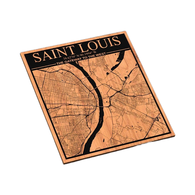 St. Louis Missouri City Map SVG file for laser cutting and CNC routing, LightBurn and Vectric ready