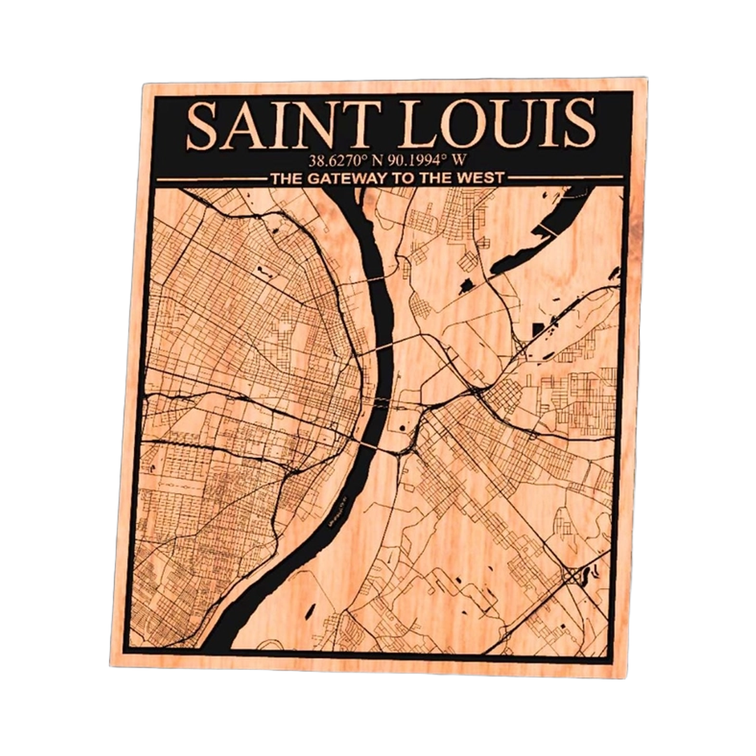 St. Louis Missouri City Map design preview, us states
