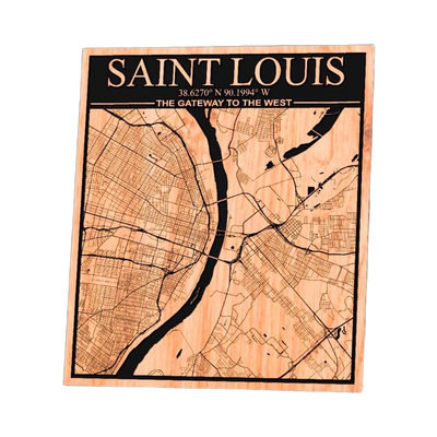 St. Louis Missouri City Map design preview, us states