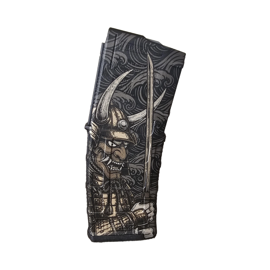 Samurai Oni MAG Lightburn Ready File design preview, pmag designs