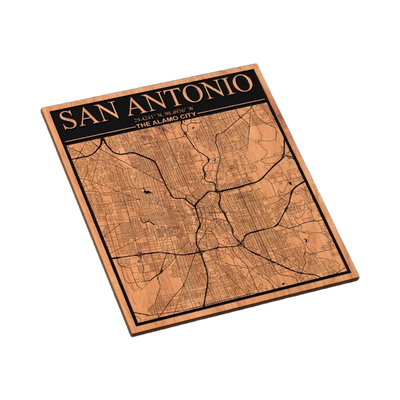 San Antonio, Texas City Map SVG file for laser cutting and CNC routing, LightBurn and Vectric ready