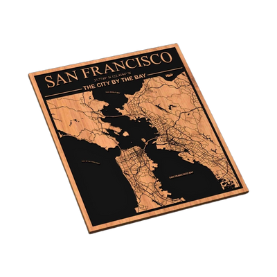 San Francisco California City Map SVG file for laser cutting and CNC routing, LightBurn and Vectric ready