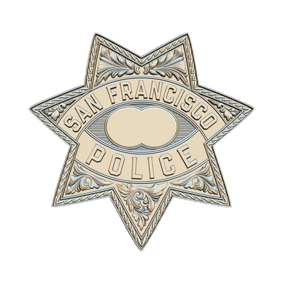 San Francisco Police Badge STL file for digital crafting, LightBurn and Vectric ready