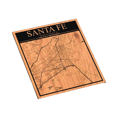 Santa Fe New Mexico City Map SVG file for laser cutting and CNC routing, LightBurn and Vectric ready