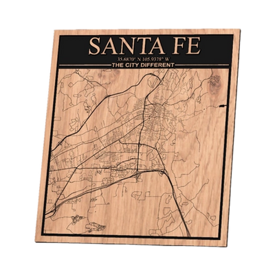 Santa Fe New Mexico City Map design preview, countries & world
