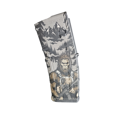 Sasquatch Operator MAG Fiber Laser Engraving Design detail view, ready for digital crafting
