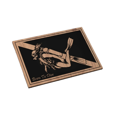 Scuba Diver Flag SVG file for laser cutting and CNC routing, LightBurn and Vectric ready
