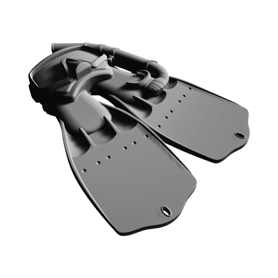 Scuba Mask and Fins design preview, hunting, fishing & outdoors